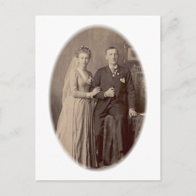 Vintage romantische Bräunungs- und Kulturkarten un Postkarte (Vorderseite)