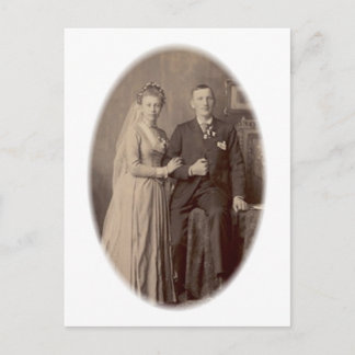 Vintage Romantische Braut und Bräutigam Karten und