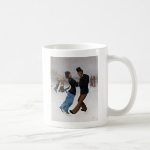 Vintage romantische Eis-Skater Tasse