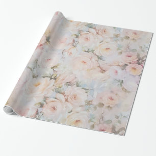 Vintage romantische erröten die rosa Blumen Geschenkpapier