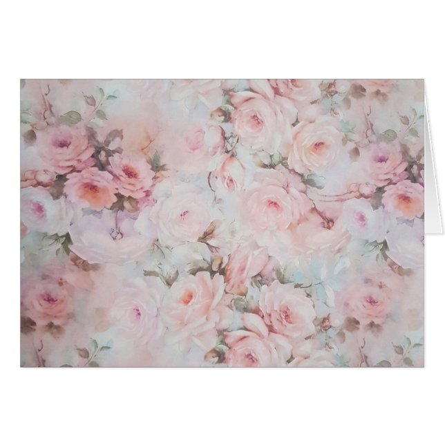 Vintage romantische erröten rosa aquamarine (Vorderseite (Horizontal))