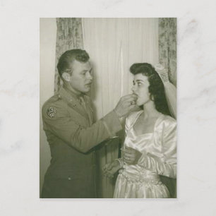 Vintage romantische Fotos Postkarte