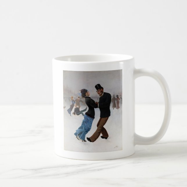 Vintage romantische Ice-Skater Tasse (Rechts)