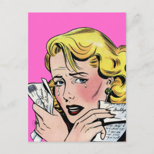 Vintage romantische Kunst - Erste Romanze Trennung Postkarte