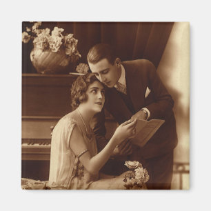 Vintage romantische Musik, Liebes- und Romantiklie Magnet