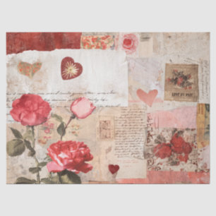 Vintage Romantische Rose Collage (3) Seidenpapier