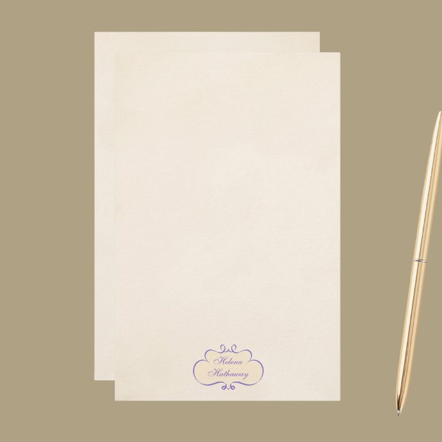 Vintage Romantisches Namensschild Schreibtischpapi Briefpapier (Von Creator hochgeladen)