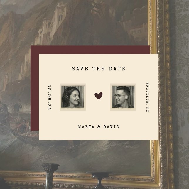 Vintage Romantisches Redaktionsfoto Save the Date (Von Creator hochgeladen)