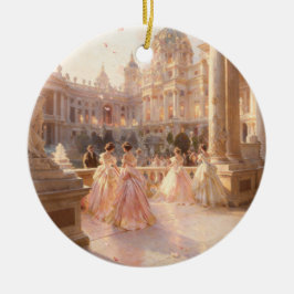 Vintage Rome Palace Ball Schmuckanhänger | Klassis Keramik Ornament