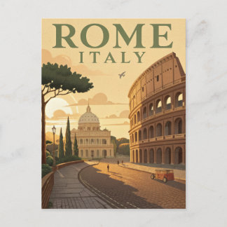 Vintage Rome Travel Postkarte