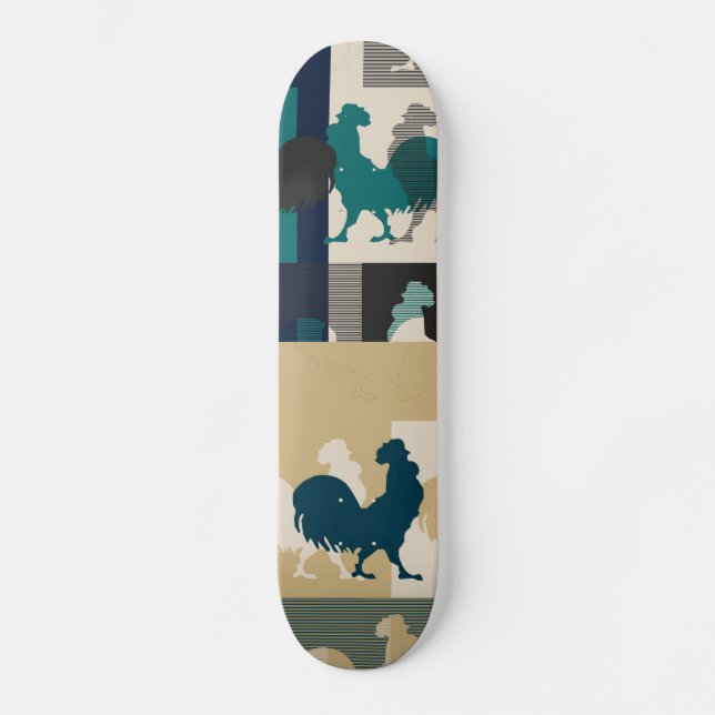 Vintage Rooster-Skateboard Skateboard (Vorderseite)