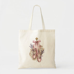 Vintage-Rosa-Aquarell-Ballett-Spitzen-Schuh Tragetasche