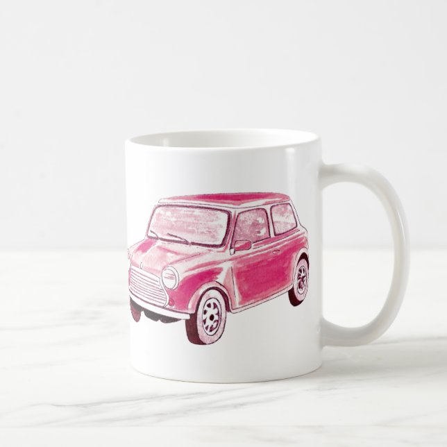 Vintage-Rosa-Auto Kaffeetasse (Rechts)