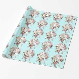 Vintage rosa Babyparty-Geschenkpapier Geschenkpapier