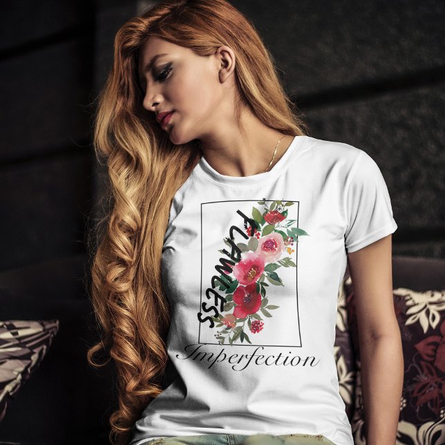 Vintage rosa Blume Unvollkommene Unvollkommenheit T-Shirt (Von Creator hochgeladen)