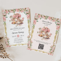 Vintage rosa Blumen Hochteeparty Baby Shower