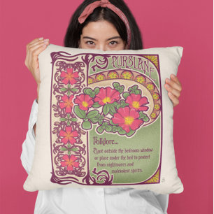 Vintage-Rosa-Blumen-Kissen zur Ermutigung/Träume Kissen