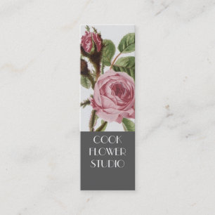 Vintage-Rosa-Blumen-Produktetikett Mini Visitenkarte