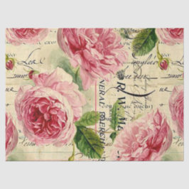 Vintage rosa Blumenmuster Seidenpapier