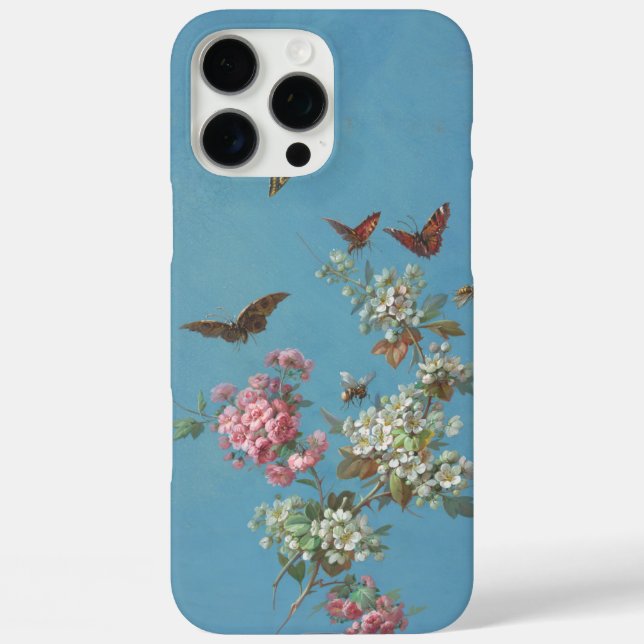 Vintage Rosa Blütenblume Case-Mate iPhone Hülle (Rückseite)