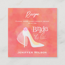 Vintage Rosa Braut zum Brautparty Begleitkarte