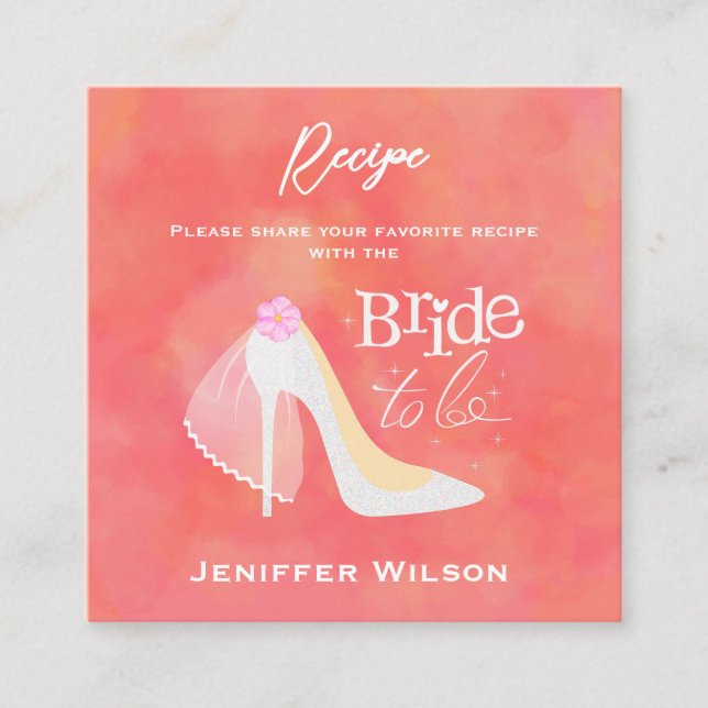 Vintage Rosa Braut zum Brautparty Begleitkarte (Vorderseite)