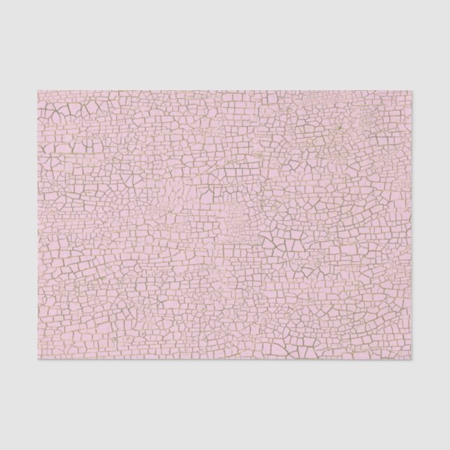 Vintage Rosa Crackle Textur Decoupage Seidenpapier (Vorderseite)