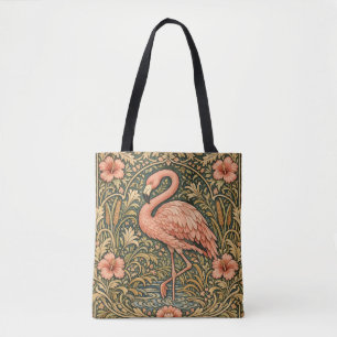 Vintage-Rosa-Flamingo-Art-Nouveau-Design