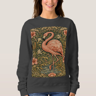 Vintage-Rosa-Flamingo-Art-Nouveau-Design Sweatshirt