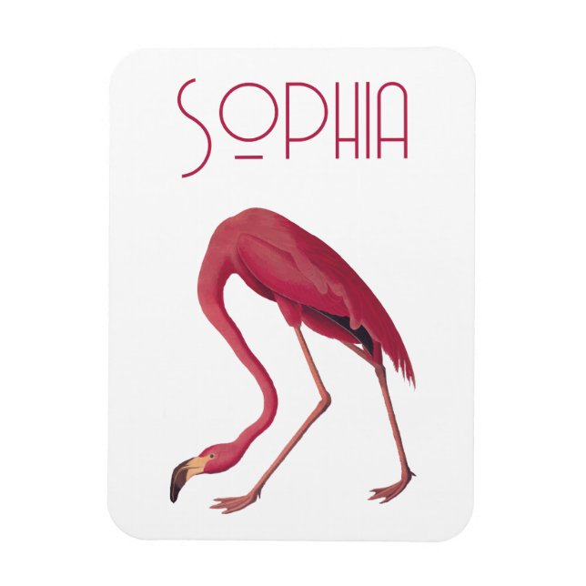 Vintage Rosa Flamingo Magnet (Vertikal)
