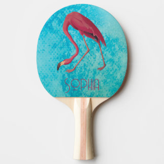 Vintage Rosa Flamingo Tischtennis Schläger
