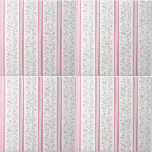 Vintage rosa florales Coquette Kinderzimmer Fliese