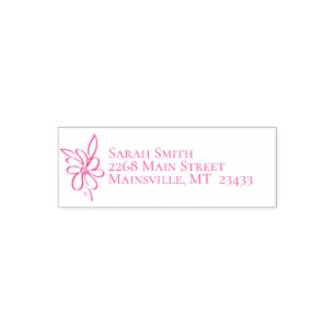 Vintage-Rosa-Geburtsanzeige Mädchen Selbstfärbend Permastempel