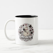 Vintage Rosa Gothic-Geist Halloween-Grafik