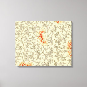 Vintage rosa graue Kunstwerke Botanische Flora Leinwanddruck