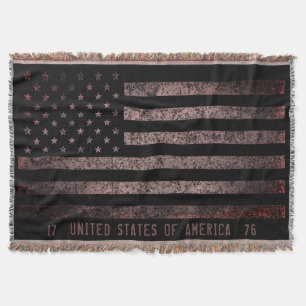 Vintage Rosa Grunge-Amerikanische Flagge mit abgen Decke
