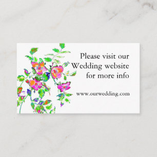 Vintage Rosa-Hochzeitskarte Begleitkarte