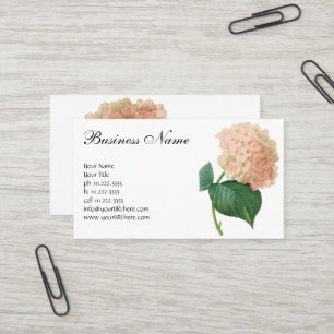 Vintage-Rosa-Hortensie-Blüte von Redoute Visitenkarte