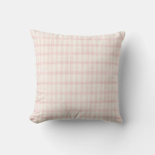 Vintage-Rosa-Karo-Gingham-Coquette Kissen
