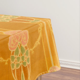 Vintage rosa Mackintosh Style Rose Cluster Muster Tischdecke
