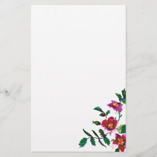 Vintage rosa Magenta-Rose, Aquarellrosa Rosen Briefpapier