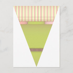 Vintage-Rosa-Party-Flaggen-Girlande-Banner-Postkar Postkarte