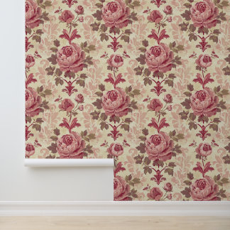 Vintage Rosa-Peelingblüten und Blütenblätter, klas Tapete
