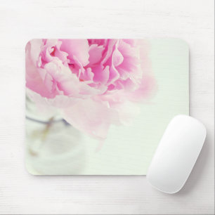 Vintage rosa Pfingstrose im Mason-Glas Mousepad