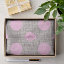 Vintage rosa Polka-Punkte auf Burlap
