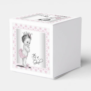 Vintage-Rosa-Prinzessin-Baby-Shower Geschenkschachtel