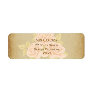 Vintage rosa romantische Rosen mit goldenem