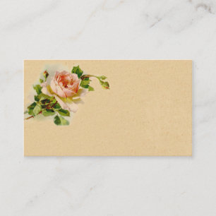Vintage rosa rosa Geschäftsprofilkarte Visitenkarte