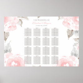 Vintage Rosa Rose Hochzeit Poster