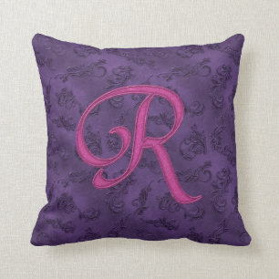 Vintage rosa Rose R Kissen